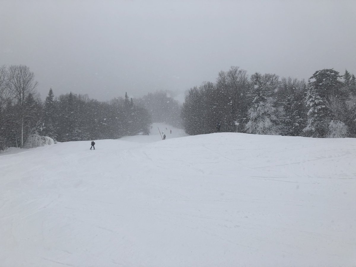 6+ and still snowing hard @waterville @VisitWaterville #nh #ski   #powder @ericfisher