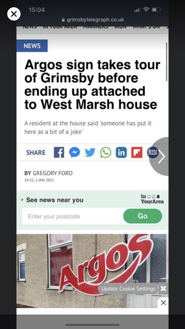 BigIshoo's tweet photo. The #Grimsby #Argos sign saga is the best start to 2021 🤣 https://t.co/3WlglRXyPW