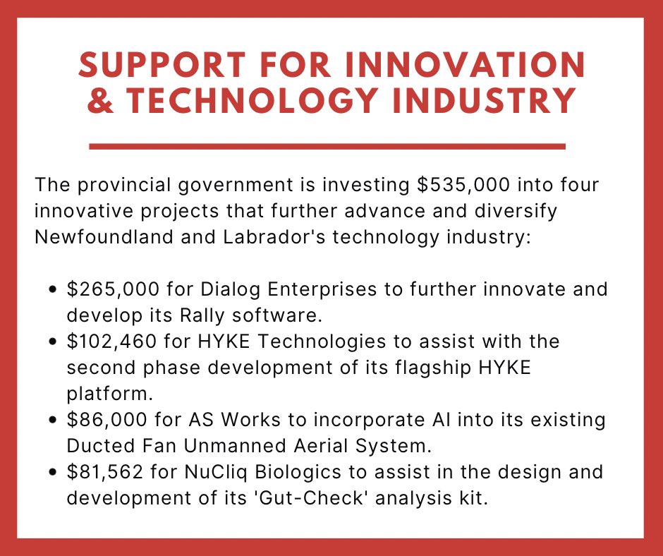 FureyAndrew's tweet image. It’s inspiring to see the innovations emerging from Newfoundland and Labrador’s technology sector. These start-ups are strengthening and diversifying an important industry in our province, and we are excited to see what’s next. 

Read more: gov.nl.ca/releases/2020/…