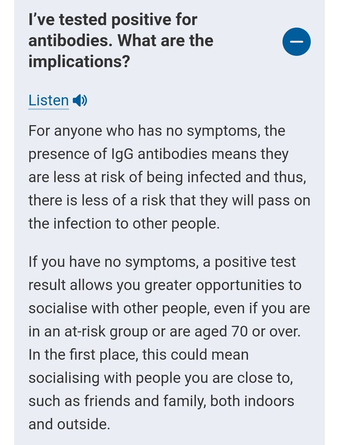 Immunity.Sweden: Didn't prepare for winter because trusted in immunity. Very focused on antibody tests. People testing for antibodies. Their friends: - Hope you have them!Finland: No antibody tests. A study in spring in the epicentre found one with neutralising antibodies.