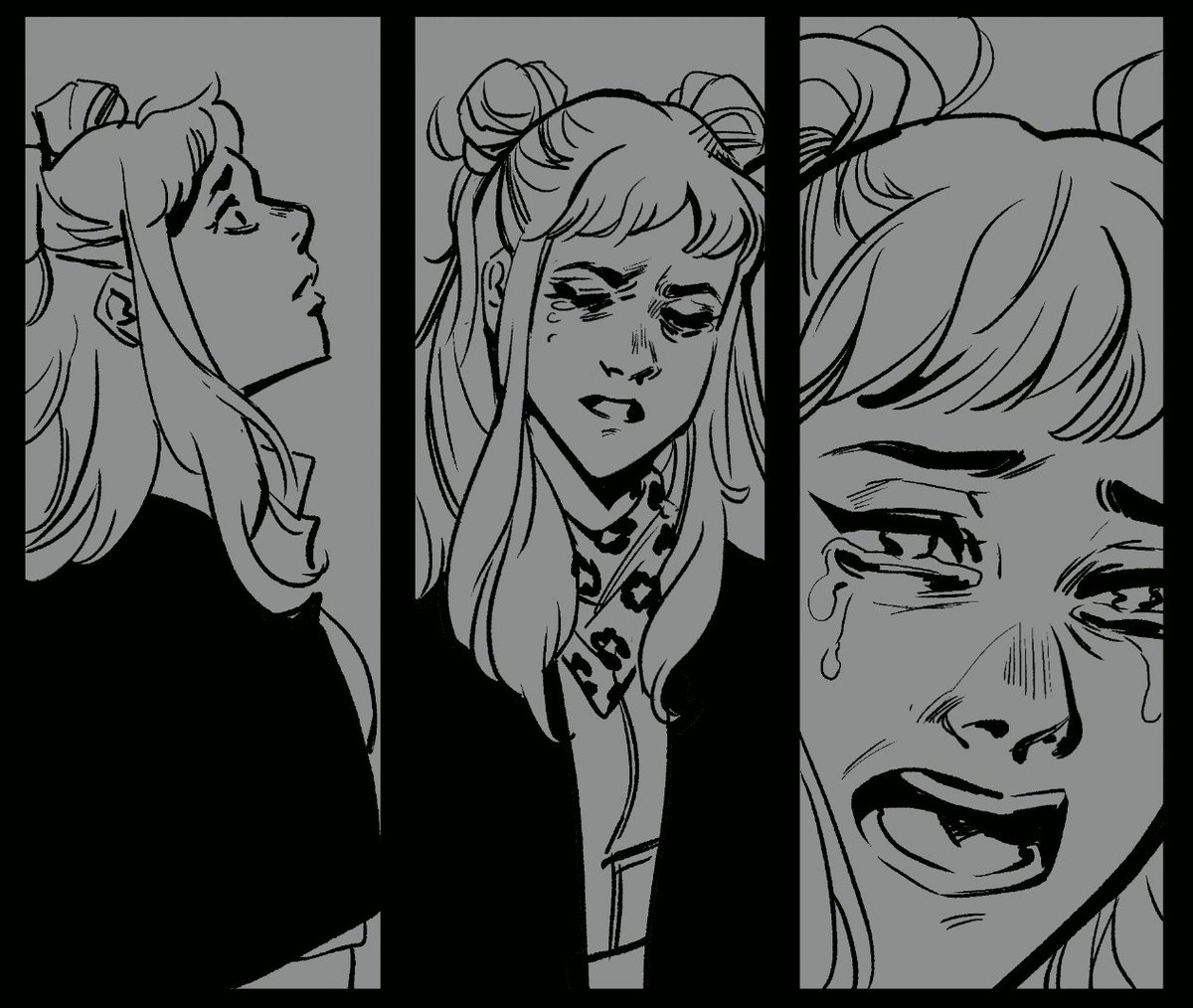 if you thought @MatthewErman and I wouldn't write a comic with at least SOME very sad shit you were wrong. gotta stay on brand. ?♀️ #witchblood #wip