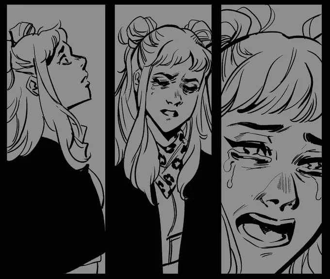 if you thought @MatthewErman and I wouldn't write a comic with at least SOME very sad shit you were wrong. gotta stay on brand. ?‍♀️ #witchblood #wip 