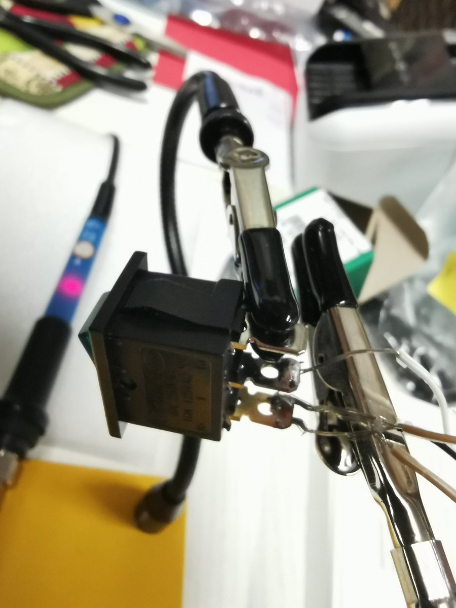 Embarking on the assembly journey by starting with some soldering, which is the new skill I learned, of the rocker switch and the SAMD51 board from  @sparkfun  https://github.com/BlockchainCommons/bc-lethekit/blob/master/doc/assembly.mdI found the tool shown below with the finished rocker switch worked great for prepping the wires