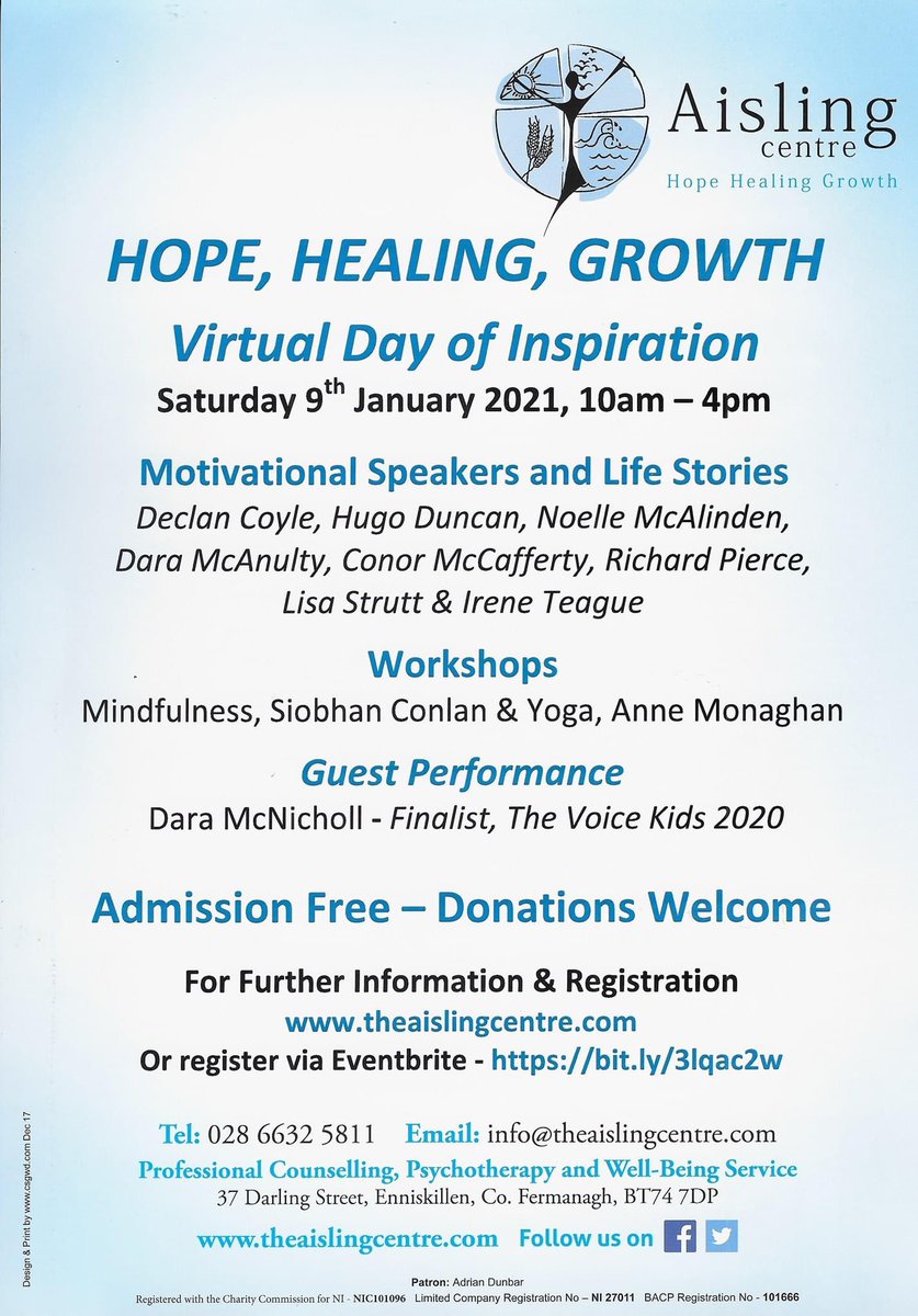 Book your virtual seat now for next Saturday’s Annual Day of Hope, Healing & Growth! It’s the well-being event of the year! Proud to be leading yoga @WesternHSCTrust @LindaFStewart @BimpeIN @ExploringChange @LanyonGroup @J_IrelandPR @FermanaghJulian @Ferm_Herald @impartialrep