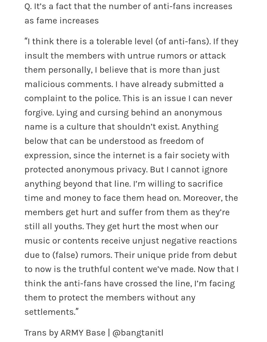 20. Somebody requested me to add bh protecting the boys from threats and actual defamation and I think that's pretty important too, because despite what many people on here claim, they actually take care that the boys are safe and healthy.