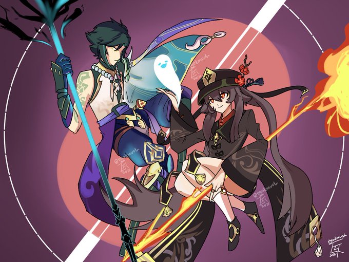 ху тао геншин на аву. ху тао и сяо шип. ху тао геншин арт. Xiao x hutao. Xiao genshin impact.