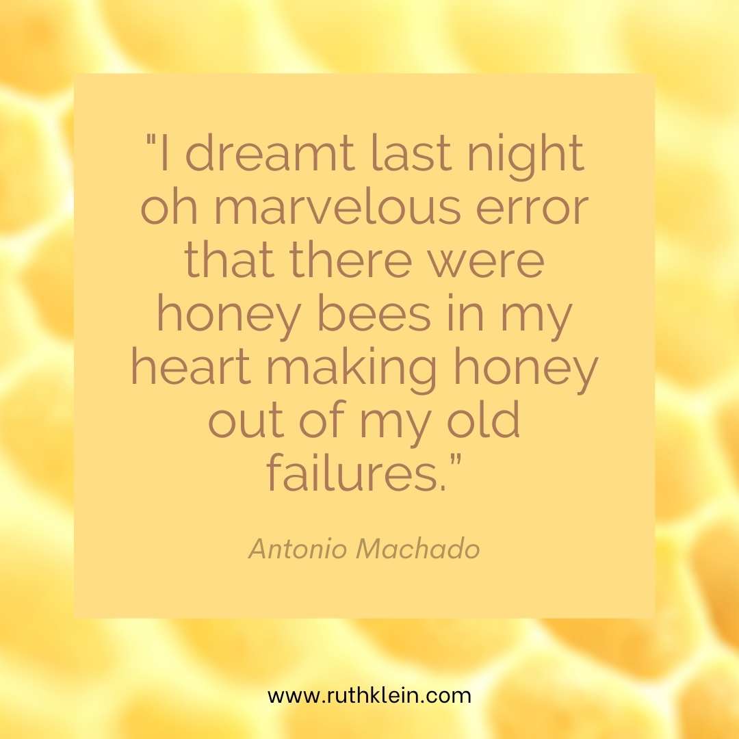 RuthKlein's tweet image. Isn’t it time to make honey out of old failures?
I can help!
Join me on the journey to more inspiration, clarity, focus, and momentum. Click HERE &amp;gt;&amp;gt; bit.ly/2MqPuDZ

#newyear2021 #momentumclub #generationwhynot 
#millennials #monetizeyourmomentum #branding360