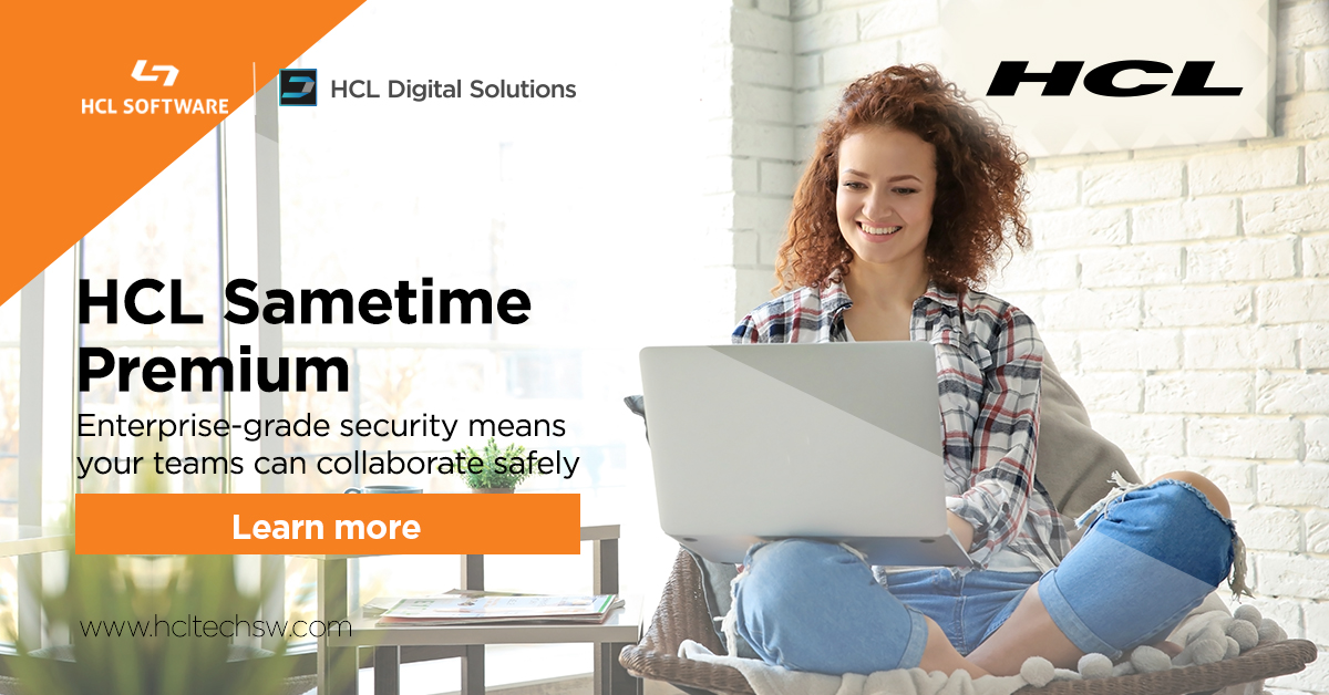 HCLDigital's tweet image. By 2025, 75% of conversations at work will be recorded enabling the discovery of added organizational value.

HCL Sametime Premium, a chat and video meetings platform, is now more modern, with low TCO and rock-solid #security.

Learn more: hclsw.co/3au02m #secureteamwork