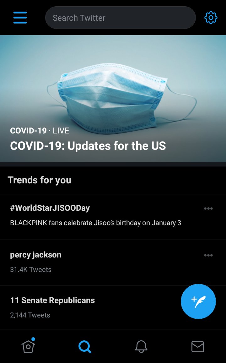 seokjinari's tweet photo. @TwitterSupport I've uninstalled and installed back Twitter, and this explore tab, with all these things like, trending, for you etc is gone! Can somebody please tell me how to get it back? 🙏🏾😩
#twitter #exploretab #helpme #twittersupport https://t.co/b2hjmP2cJm