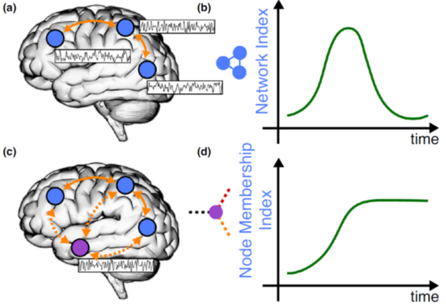 Networks are not static, so any property they have is dynamic and should be thought of in temporal terms. The figure below is from a paper that describes that in more detail: https://www.ncbi.nlm.nih.gov/pmc/articles/PMC6003711/