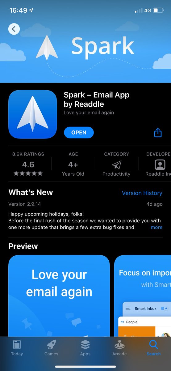 djr3yes's tweet image. Going to give this Spark email app a try. I want something more from an email app than Apple Mail for iOS. I was looking for something similar to what the #BlackBerry Hub app does. I think Spark offers a wide variety of options #emailapps #ios #iphone