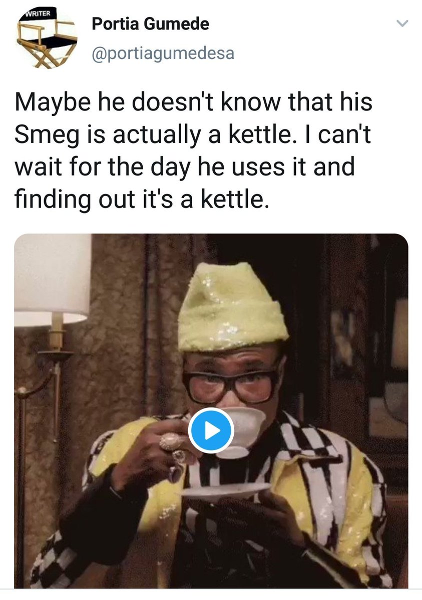 Then Portia went on suggesting that Mr SMEG doesn't know what his appliances are for. Then she tried to put the record straight Lies