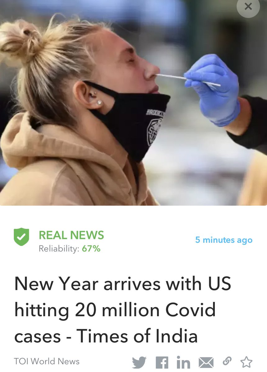 Oigetit_Health's tweet photo. The United States marked the New Year on Friday by passing the extraordinary milestone of 20 million Covid-19 cases.
Read more: https://t.co/MaW19rDvB8
This article is fact checked by Oigetit
#USCases #COVID19 #Milestone2020 https://t.co/nnDNZVHPdC