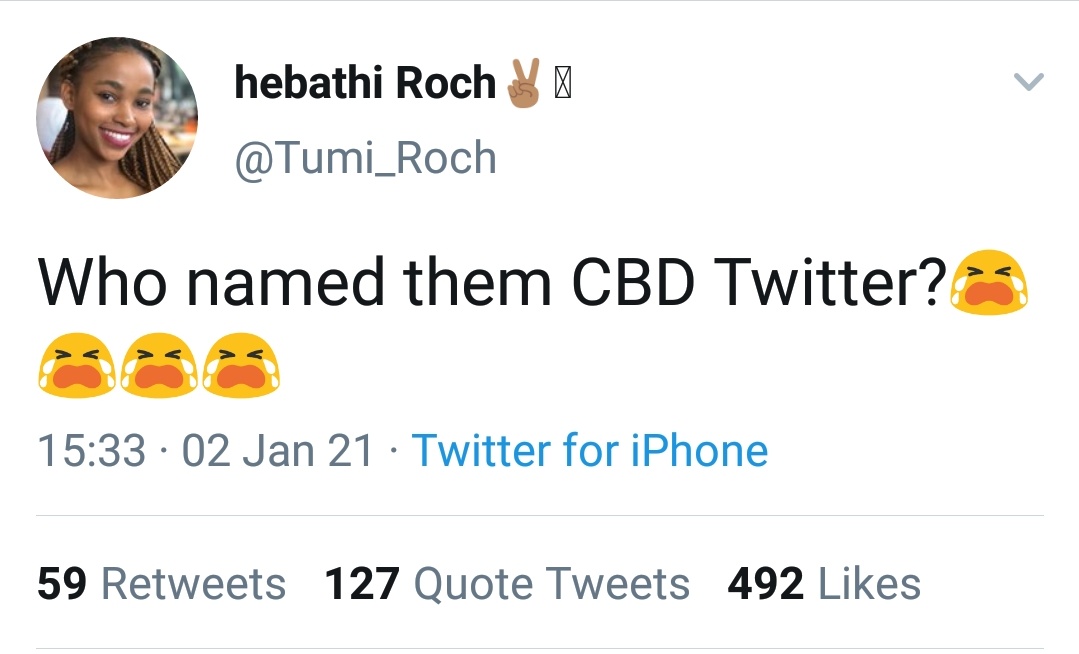 Then Tumi tried shaming CBD Twitter, boy did they not have her balls for breakfast 