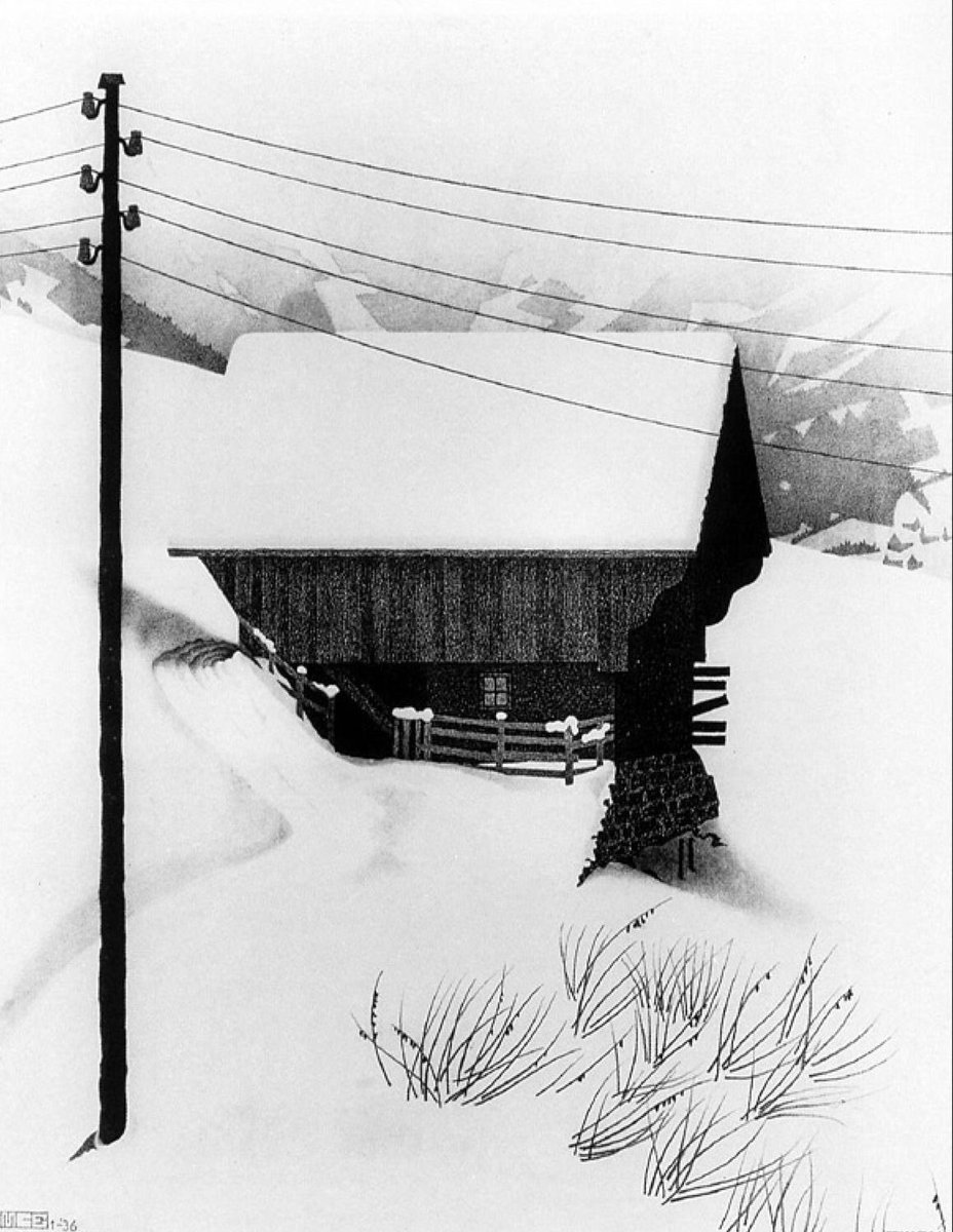 ‘Snow' (1936) by M. C. Escher