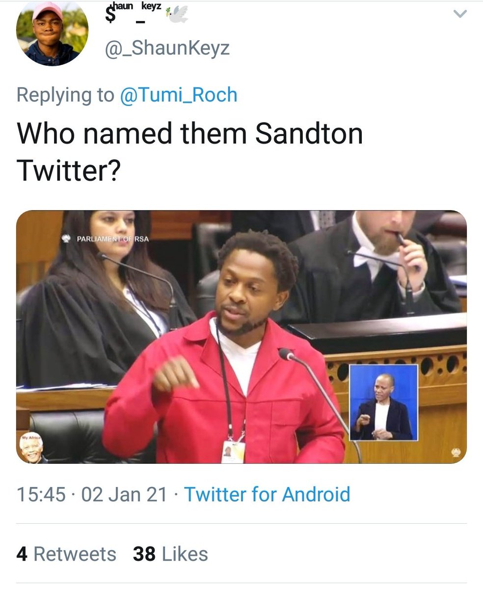 Commander Shaun posed a question back at her, poor Tumi acted confused.