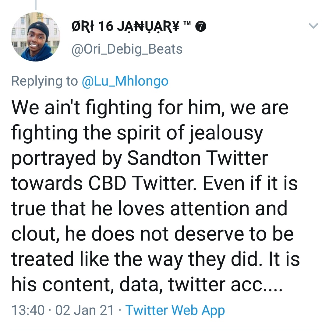 Out of nowhere Lu Mhlongo was confused as to why Mr SMEG was being defended. Ori gave it to her, smoothly 