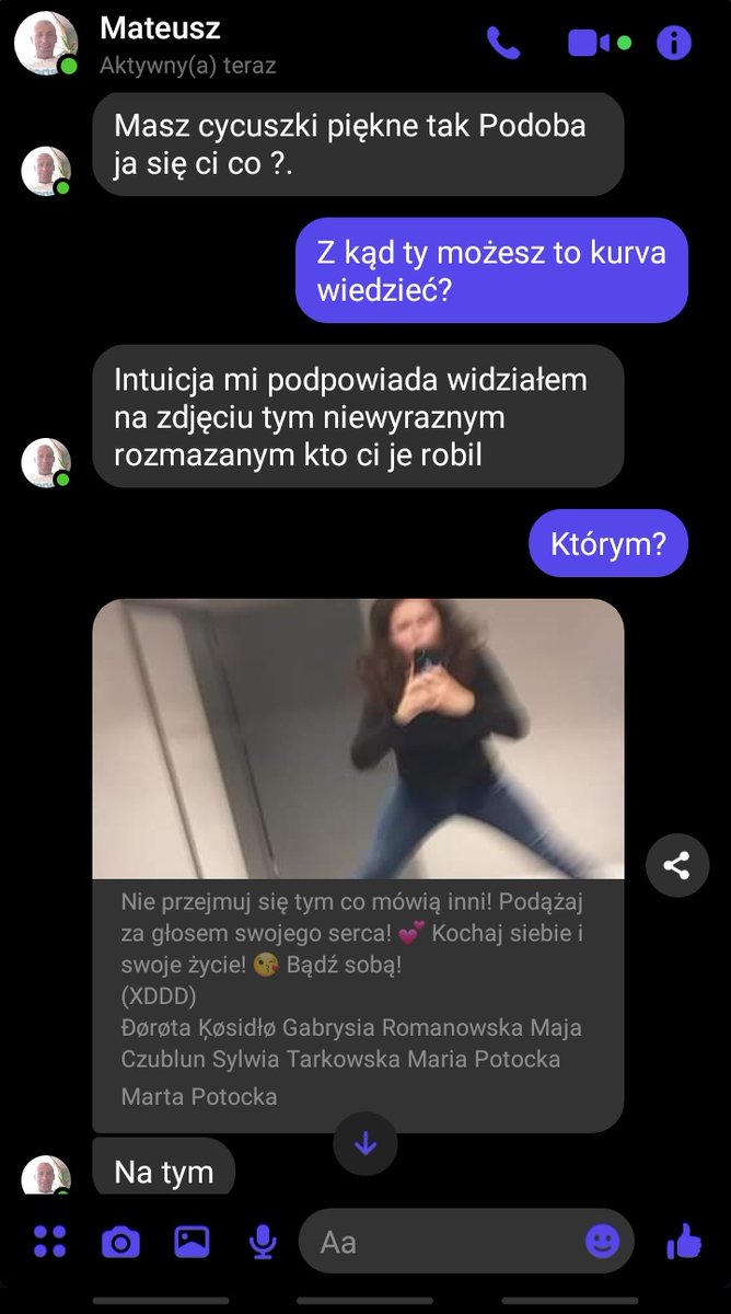 disneyak_'s tweet photo. ❗UWAGA❗
ten facet to pedofil. powiedziałam mu że mam 14 lat, ale on się tym jakoś za bardzo nie przejął.
 jakby wysłał wam zaproszenie na facebooku, broń Boże go nie akceptujcie 🙏

thanks.
stay safe 💗 https://t.co/SK92gok30O