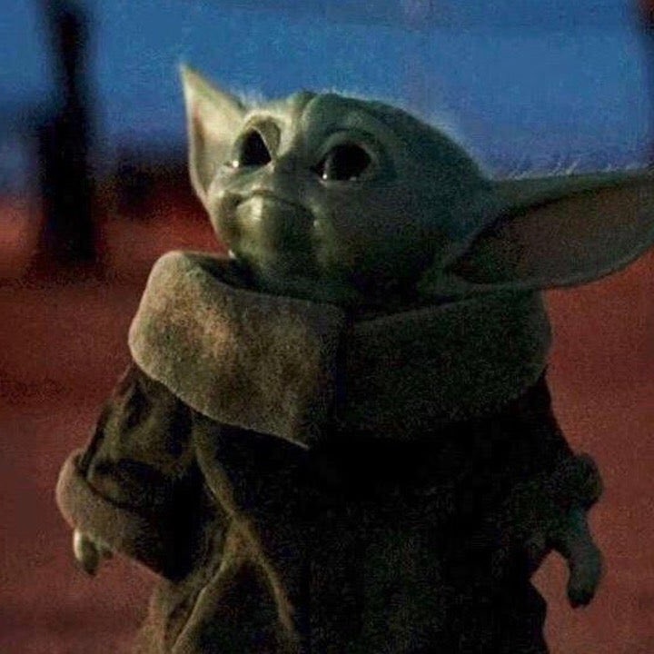 carrie fisher as baby yoda (grogu); a thread.
