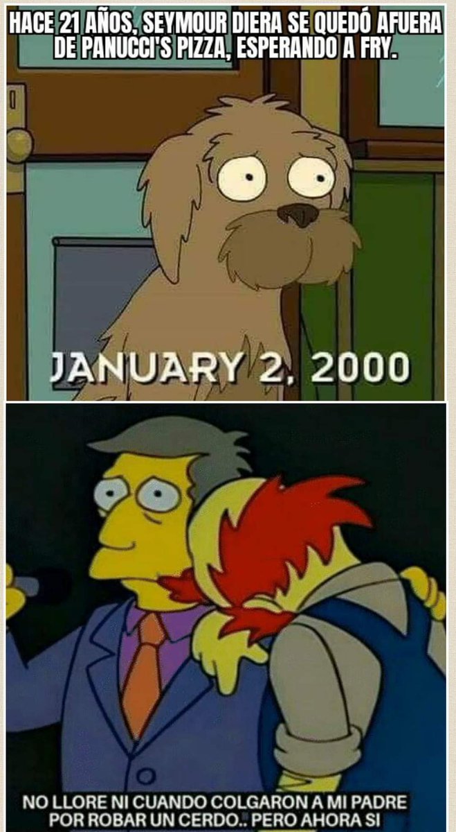 Jaimertaker's tweet photo. #UnDíaCómoHoy #2deEnero
(02/01/2000)
#SeymourDiera #SimurDiera #Futurama 🐶 https://t.co/Dwu0qpilRz