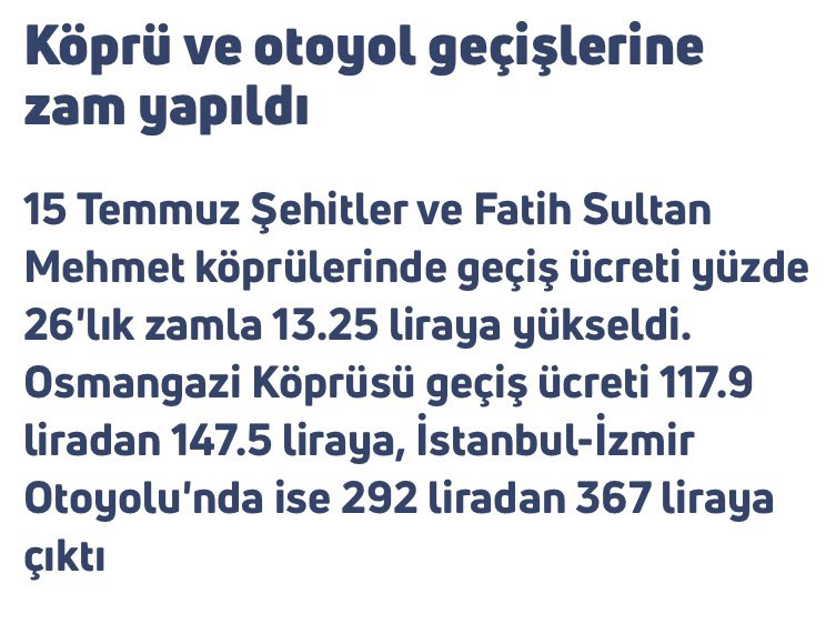 Temel gıda ürünlerinin fiyatı %20 nin üzerinde arttı. Köprü ve otoyollara %25 zam yapıldı. Asgari ücrete %20 zam yapıldı. Bunları göz önüne aldığımızda #memurayüzde21zam elzemdir..