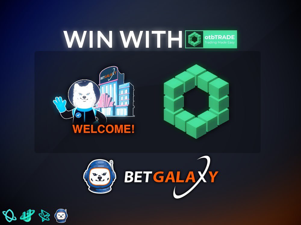📢📢📢
OTB❌BetGalaxy

🚀We are excited to announce that #BetGalaxy is now partnered with OTB!

$OTBC will be a playable asset on Betgalaxy.io Casino once we go publicly live!🛸

🌐betgalaxy.io
ℹ️t.me/TopiaNetwork

#UTO #ETH #BTC  #Bitcoin #blockchain