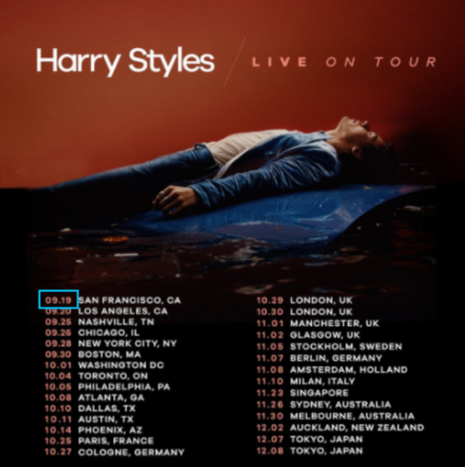 So bear with me, this was before fine line when it got LOUD. Harry started his first solo tour on 19/9 (=28) an he started his show at exactly 9:28 (28 sept). The first songs of his first solo performance were track 2 & 8 . (we get it Haz, you're obsessed)