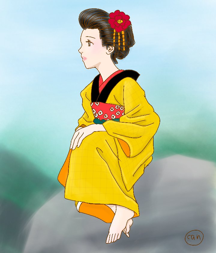 冨士原直子 くまぎょのおかん Pixiv今日のお題 和服 ３年前の絵 伊豆の踊り子 ボーズ模写 デジタルイラスト 過去絵を投げて絵を描いた気になろうキャンペーン T Co Trrczmr3 Twitter