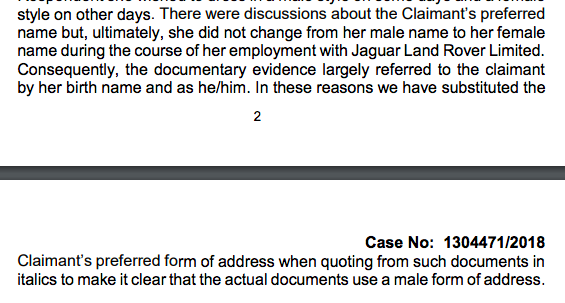 The truth, the whole truth and nothing but the truth...Courts should treat people with respect while not losing their grasp on reality Taylor v Jaguar - the Tribunal rewrote history to avoid using pronouns as they actually were at the time