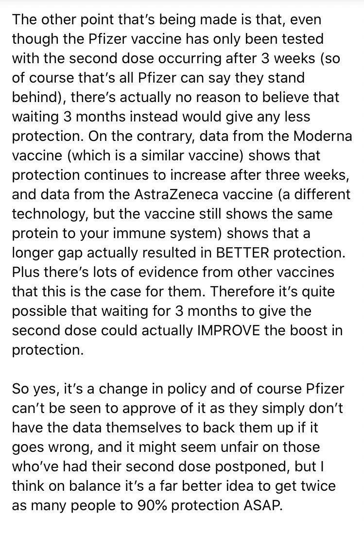 Concerned re the new vaccine strategies? Worried that delaying the second dose is a bad idea or that it might make the virus resistant? Confused re mix and match vaccines? I’ve compiled this short explainer, pls read and share. TL/DR; on balance, nothing to be concerned about 1/2