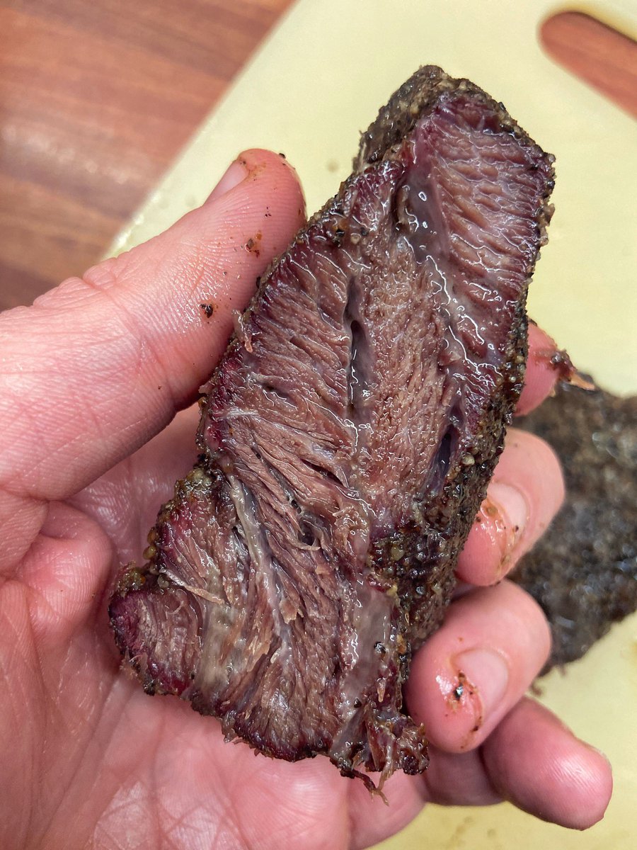 Beef cheeks hitting the smoke, finished braised in beef fat and beer 🐮

<a href="/MeatMattersltd/">MeatMatters</a> @nothingbutbbq