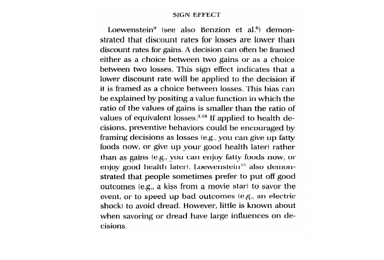 RazaSN's tweet photo. By no means recent ('95) but this paper by @GretchenChapman on temporal discounting in healthcare is an absolute gem, with lasting insights for clinicians and policymakers alike @MedDecMak https://t.co/YuhNfmlAuM https://t.co/GLlAJXbSqQ