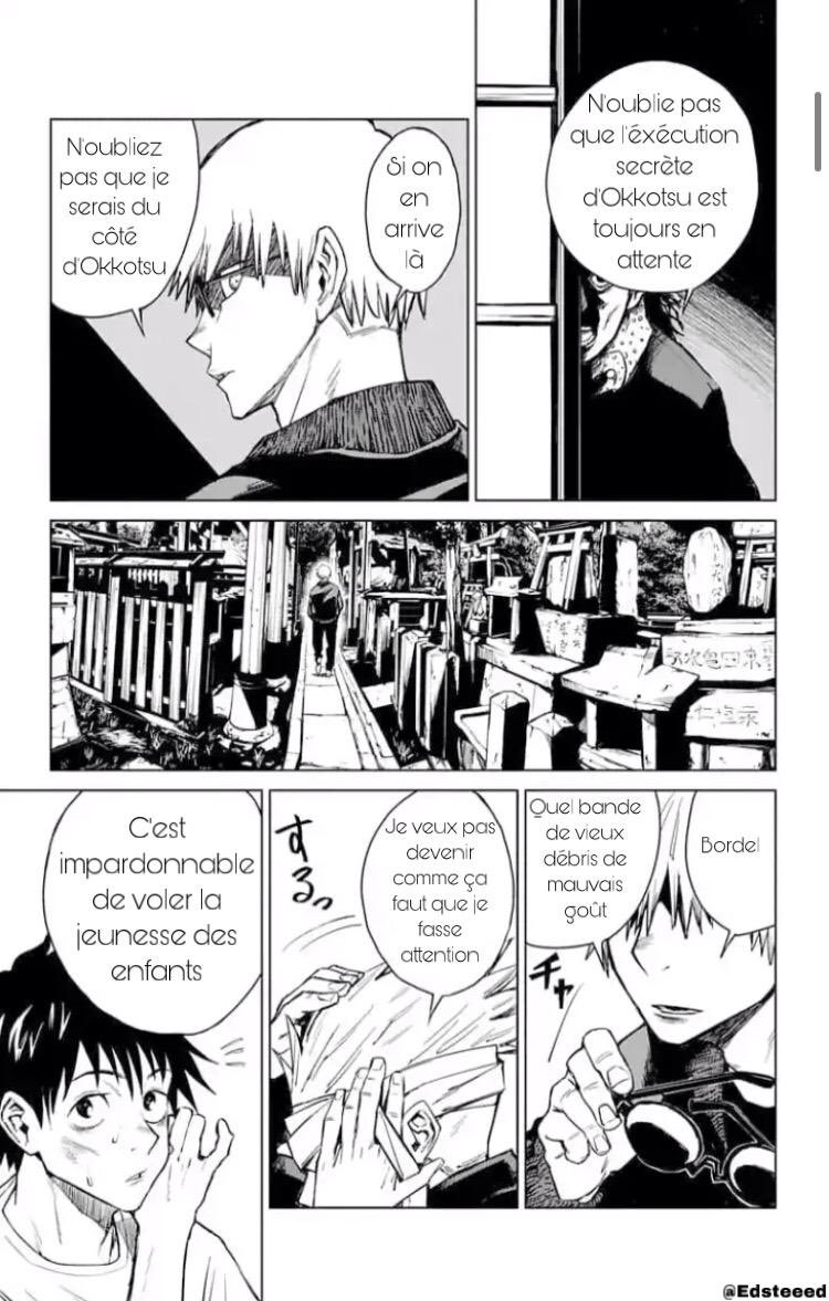 Gojo qui ne supporte pas qu’on vole la jeunesse d’un enfant va tout au long du manga s’opposer au décision des dirigeants actuels du monde du Jujustu et sauver, supporter et aider ses jeunes pousses qui représentent l’avenir de son monde