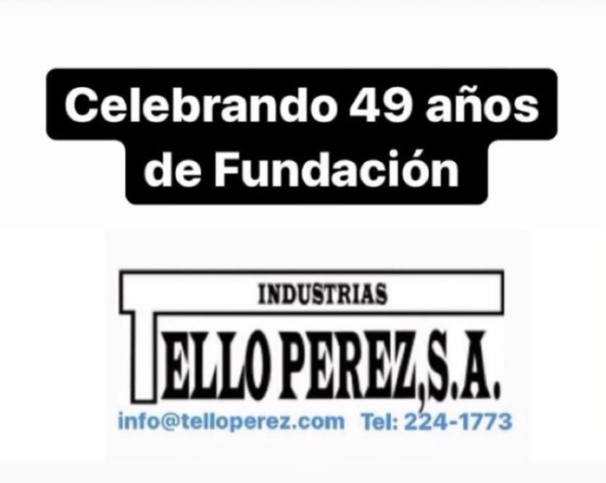 Hoy quiero compartir que hacen 49 años mi padre fundó su empresa y para nada ha sido fácil, pero de la mano de Dios y el apoyo incondicional de mi madre hemos salido adelante y brindo por que vengan muchos años más. 🍾🥂 salud para ti papi bello