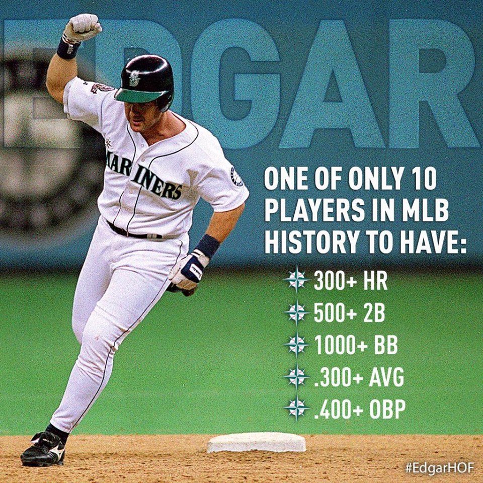 Happy birthday EDGAR MARTINEZ  BA .312  HR 309  H 2,247  2B 514  CI 1,261  CA 1,219  BB 1,283 
