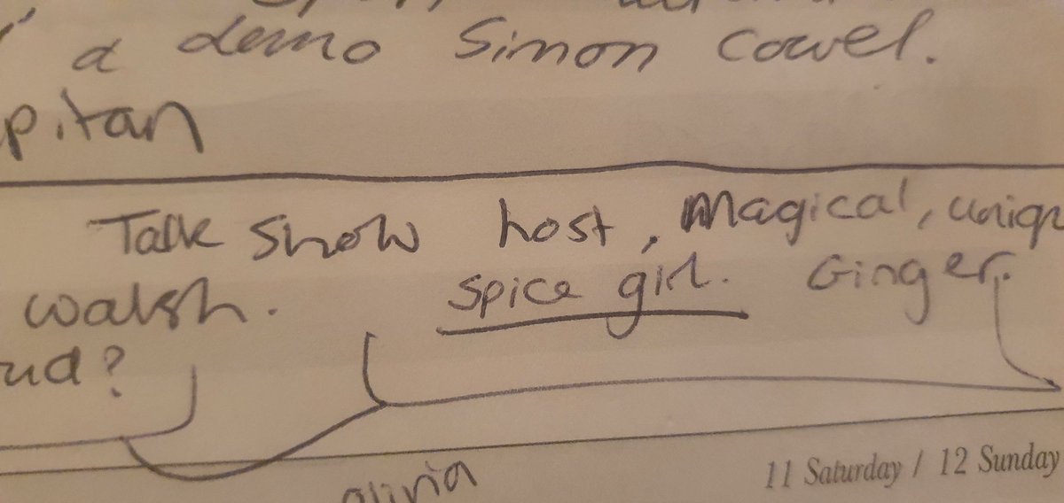 AmyLivingDesign's tweet image. I wouldn't mind i wrote down spice girk but thought it wasn't strong enough to be Mel B. I knew it was a spice girl tone  @MaskedSingerUK #maskedsinger #maskedsinger #TheMaskedSinger #TheMaskedSingerUK