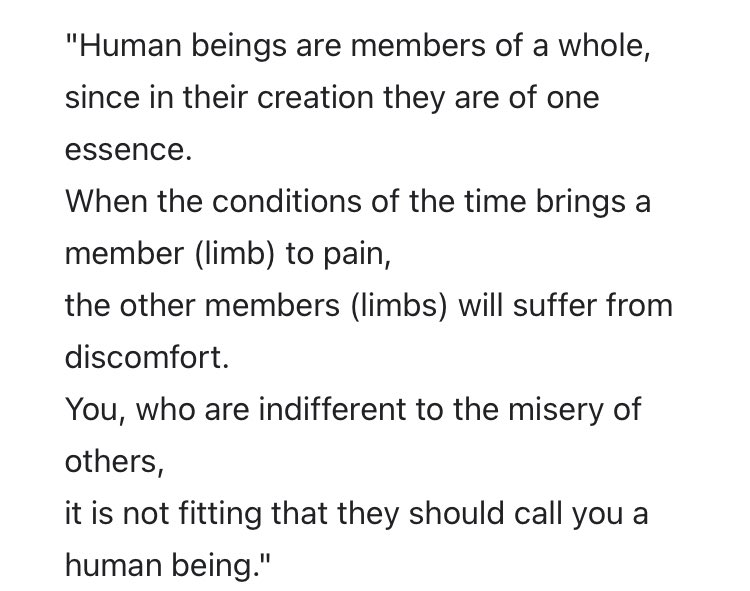 #12 Things we learned in #2020 that we cannot forget in #2021 We have more in common with each other then we suspect. No matter where we live on  #Earth we are connected and related to each other- what happens to one effects the other. The Poet Saadi said it best.