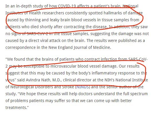 3) And I’ll leave these passages of the study here. Yes,  #COVID19 causes brain damage and vascular damage.