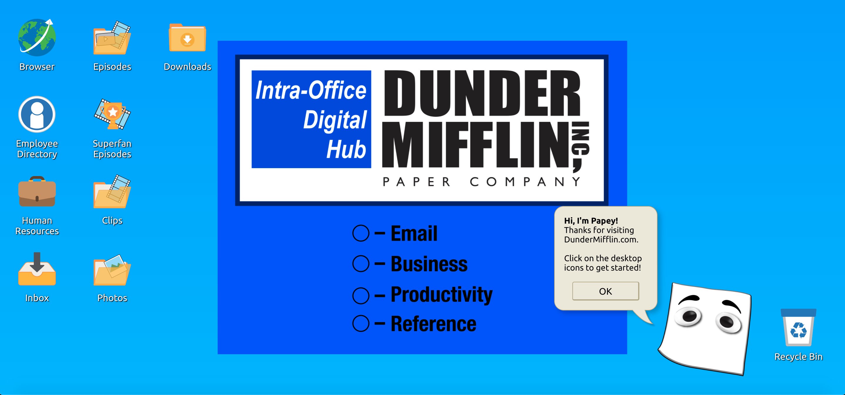 Peacock on X: Always wanted to be a Dunder Mifflin employee? Go explore   and click on everything 😉 #TheOfficeonPeacock   / X