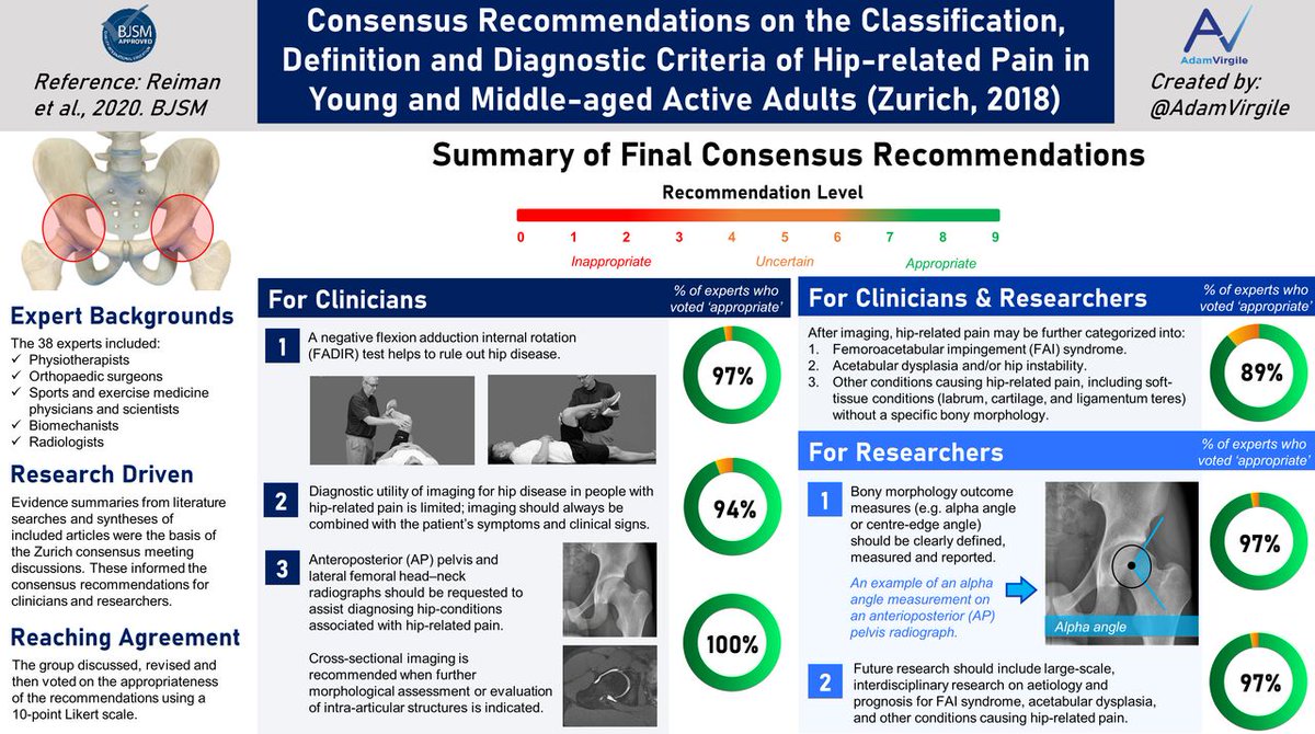 British Journal Of Sports Medicine Bjsm A Superb Infographic For A Superb Paper Adamvirgile Joannelkemp Team Consensus Recommendations On The Classification Definition And Diagnostic Criteria Of Hip Related Pain In