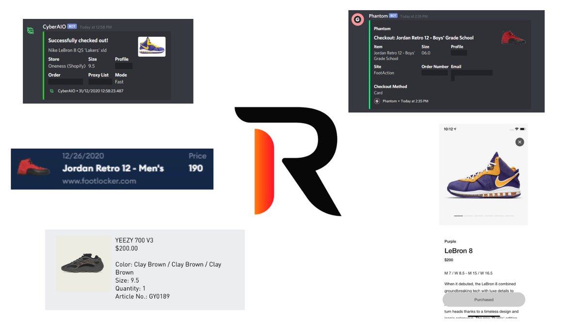 Dry week just testing out some stuff and been getting into eBay preorders all items sold before even arriving.

Reverse Flu, Lebron 8 'Lakers',Yeezy 700 Clay Brown

Bots: @ViperAutomation,@cybersole,@GhostAIO 

Proxies: @PookyyAIO,@opalproxies 

Cookgroups:@AdvantageIO,@RyzeIO