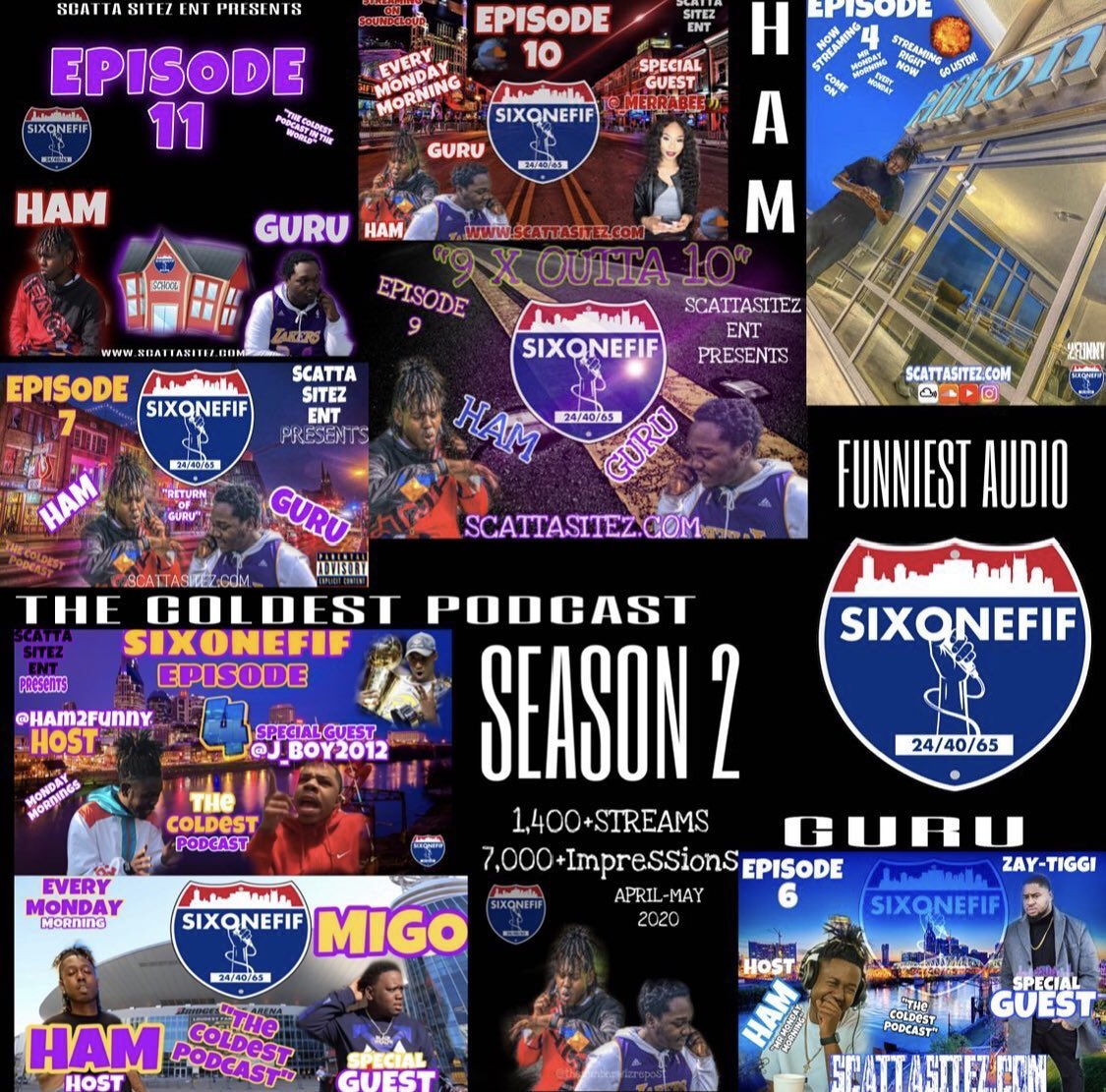 SixOneFiF's tweet photo. Season two!!! Streaming on all major platforms! #sixonefif #datraplocked #coldestpodcast #Ham #Guru https://t.co/FXPI1p8ElW