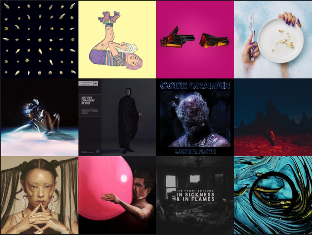 ajsturm's tweet photo. My favorite albums of 2020 in a very rough order. https://t.co/4YrgXsqYIb