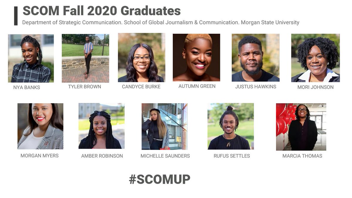 professordavem's tweet image. We are so incredibly proud of these newly minted December #scomup @MorganStateU @SGJCMSU grads. They completed their program with #determination and #excellence with amazing outcomes even during a global pandemic. For all companies and agencies who say they are having problems