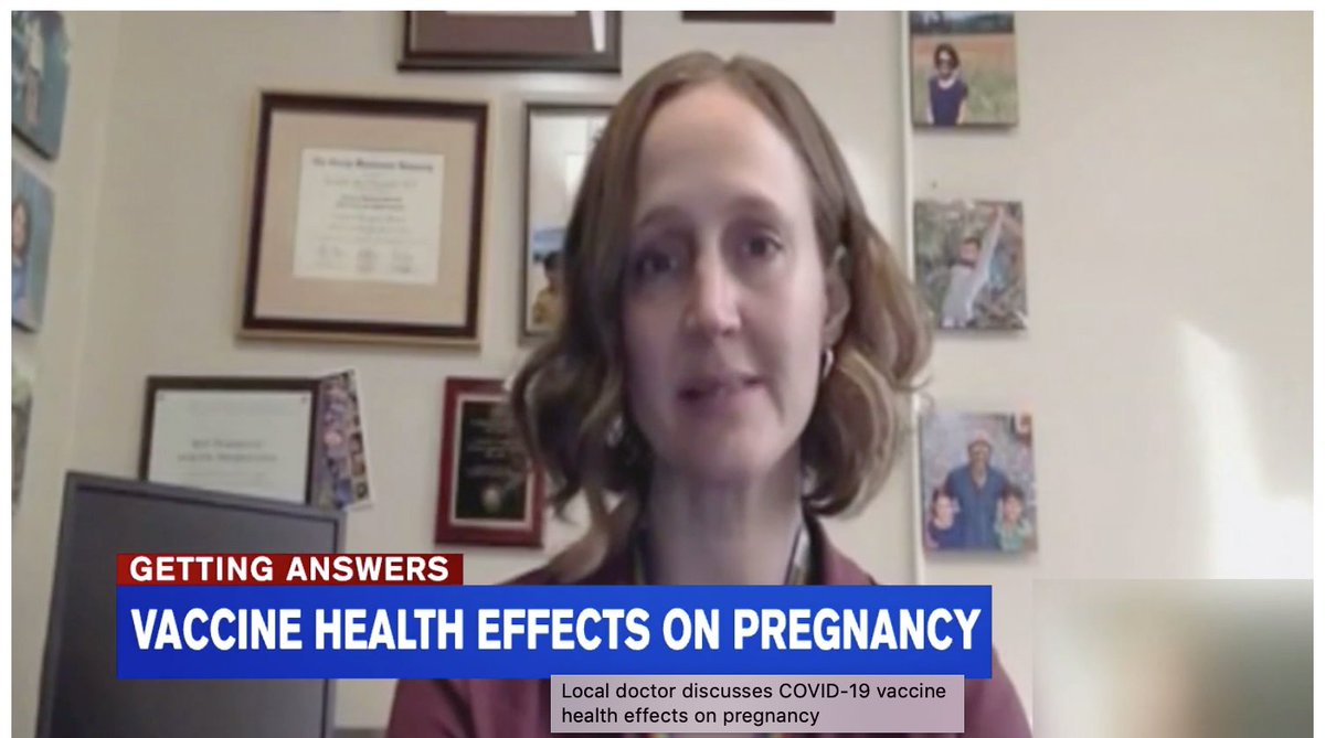 Ah man, wish I had this last week, comparatively my office is a fail! They even had to blur out whatever was on the right! They did a good job covering our decision aid though (should you get the vaccine if you're pregnant? foamcast.org/COVIDvacPregna…  westernmassnews.com/local-doctor-d…