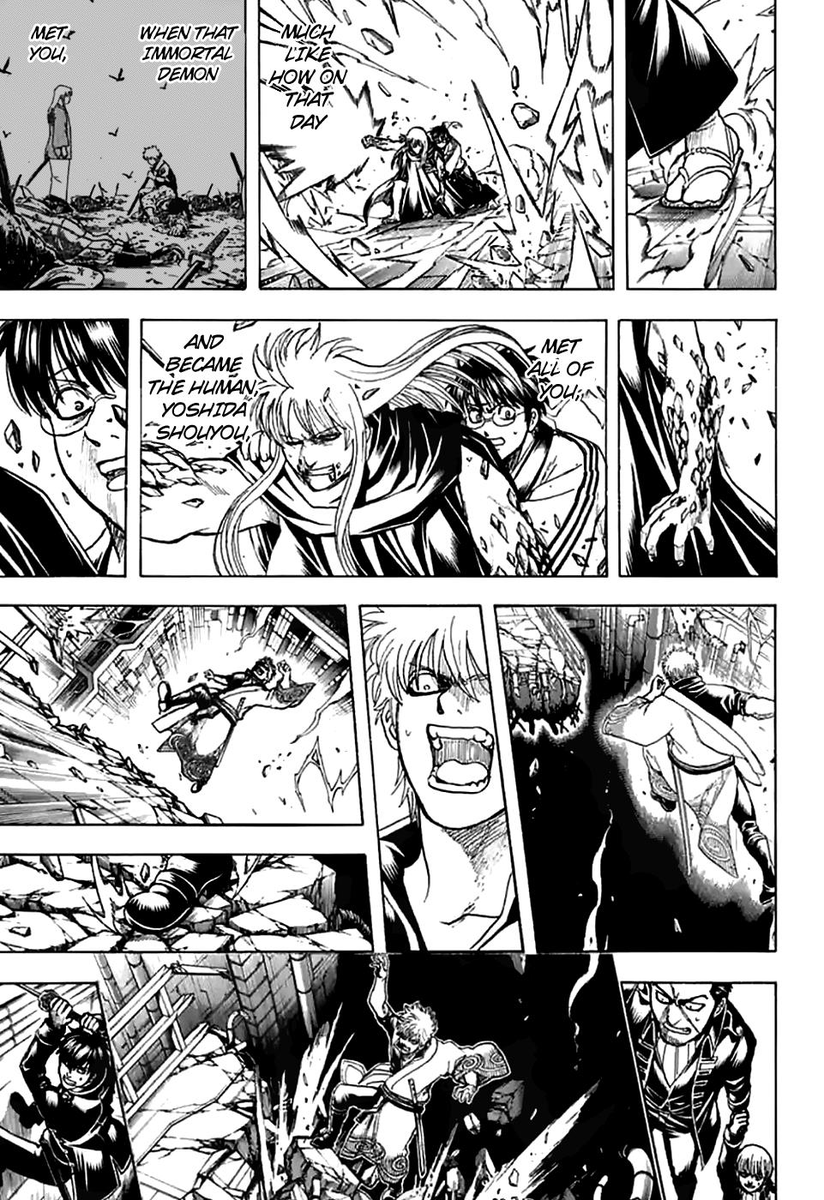 You could say that he did not lose anything, but actually gained something. Gintoki became braver, swearing he wouldn't run away or lose, from his enemy or even himself. These characters gave him a new meaning to his name, meeting all these people, Gintoki became such a person.