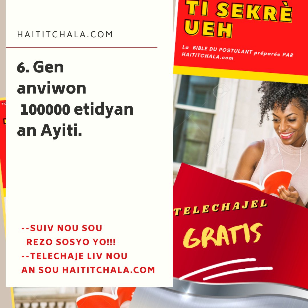 LIKE AND FOLLOW 😊😊😊
#TisekrèUEH-Gratis #haititchala #UEH