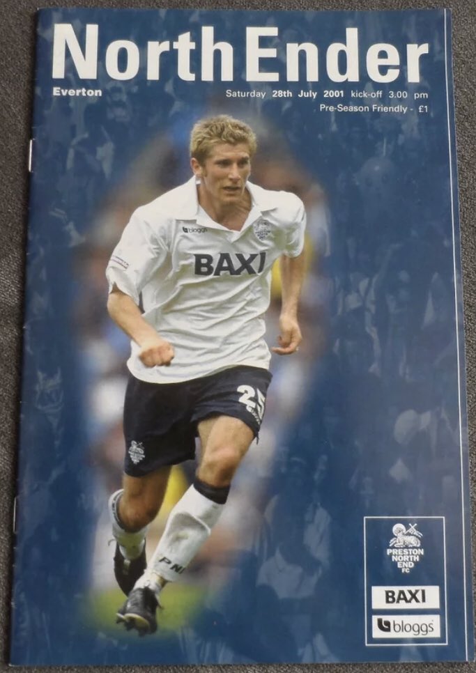 #195 Preston North End 1-3 EFC- Jul 28, 2001. Walter Smith began his final pre-season as EFC boss with a match v David Moyes’ Preston @ Deepdale. EFC won 3-1 with goals from Kevin Campbell, Joe-Max Moore & David Unsworth. Less than 8 months later Moyes replaced Smith as EFC boss.