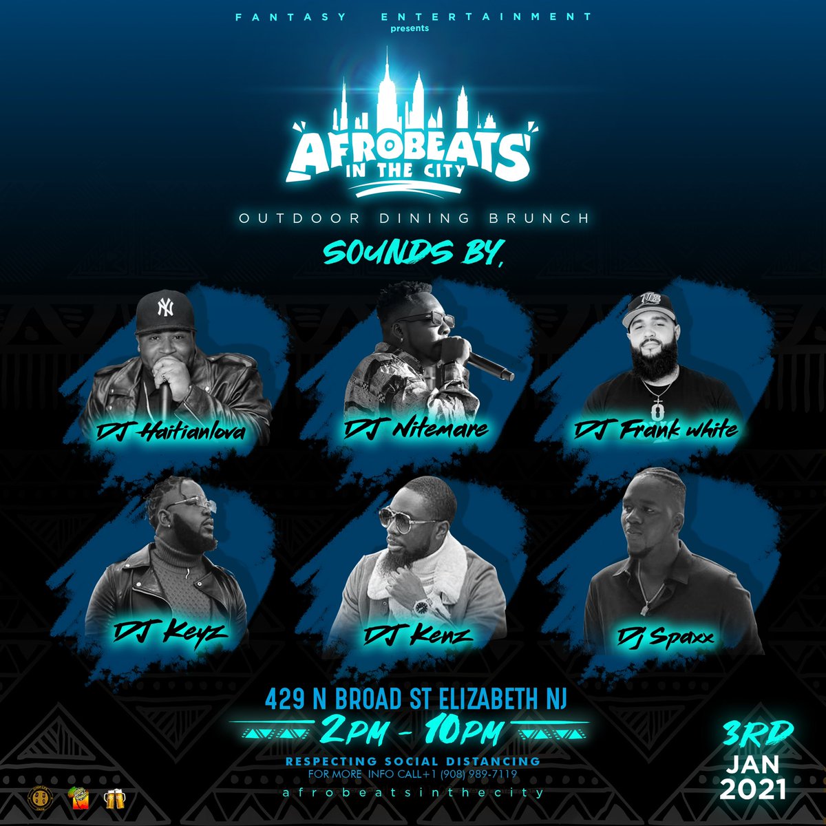 AfrobeatsInTC's tweet photo. DEUCES ✌️ GOODBYE 2020 ✌️
THE OFFICIAL NEW YEARS CELEBRATION BRUNCH DAY PARTY 🎉 Sunday {1/3} 
⏰*2PM - 10PM* !!!
EARLY ARRIVAL HIGHLY RECOMMENDED 

https://t.co/wWPNCILY9K https://t.co/AoHQDRjoDA
