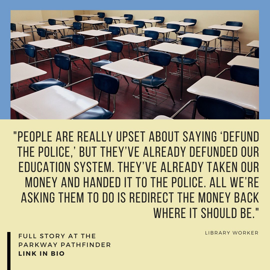 Lib4AllSTL's tweet image. How does policing in libraries impact high school students and how can they get involved? We had the privilege to sit down with a high school journalist from Parkway West to discuss just that! pwestpathfinder.com/2020/12/18/i-b…
#NoCopsNoCOVID
#LibrariesForAllSTL
